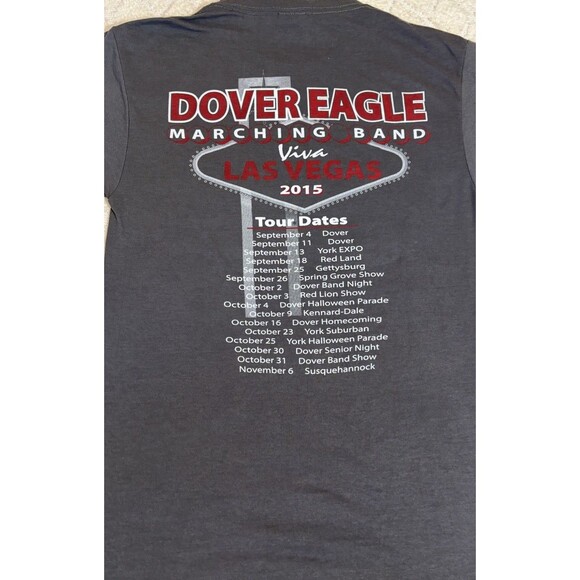 Dover Pa High School Marching Band Viva Las Vegas Tour Dates 2 Sided Tee Size S - Picture 8 of 11